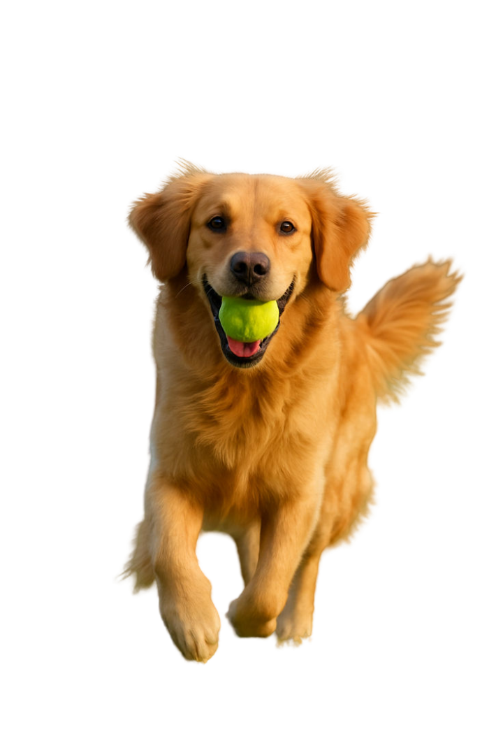Dog playing with a toy
